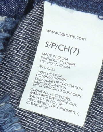 Tommy Hilfiger Women's Blue Denim Shirt Dress Size S Casual