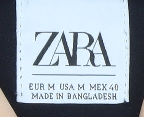 Zara Women Black Crew Neck Knit Pullover Jumper Size 12