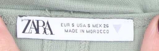 Zara Women Green Size 8 Bodycon Knit Sleeveless Dress