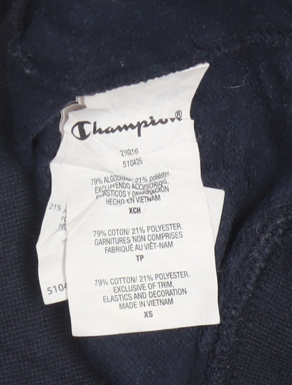 Champion Men's Blue XS Pullover Sweatshirt Crew Neck Logo Sportswear