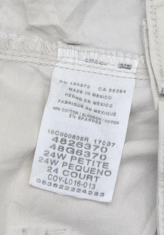Lee Men's Beige Chino Shorts Size 24 Regular Fit Stretch Cotton