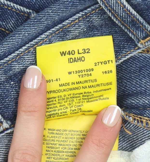 Wrangler Men Blue Straight Regular Fit Denim Jeans W40 L32