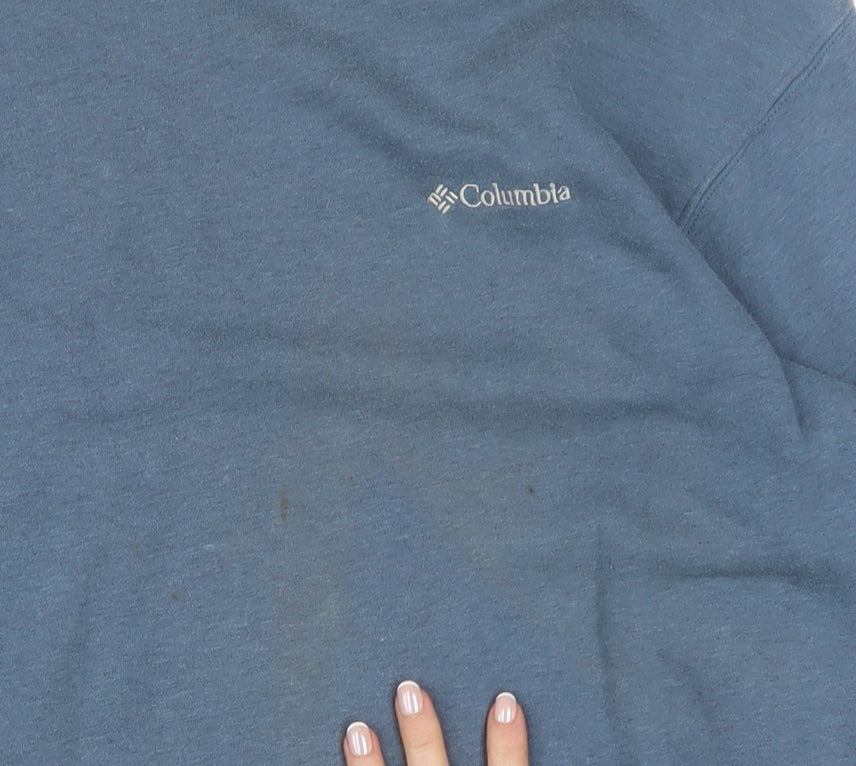 Columbia Men’s Blue Crew Neck Fleece Sweatshirt M Regular Fit