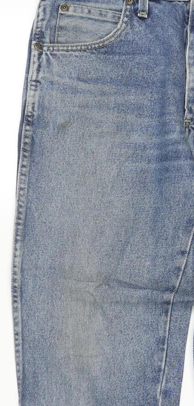 Wrangler Men's Blue Straight Denim Jeans 31W x 32L Classic Regular Fit