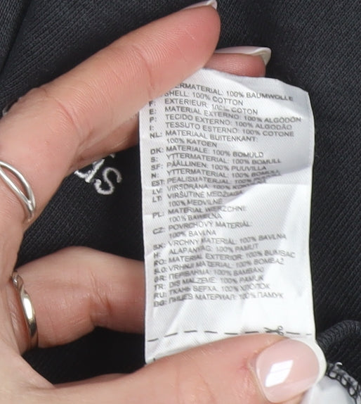 Adidas Men's Black Full Zip Hoodie Size M Sports Fleece Cotton