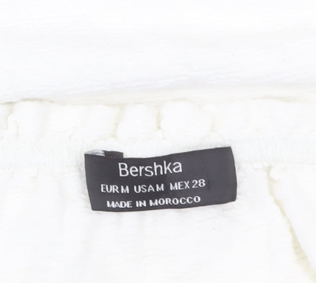 Bershka Women White Off Shoulder Long Sleeve Blouse Size 12