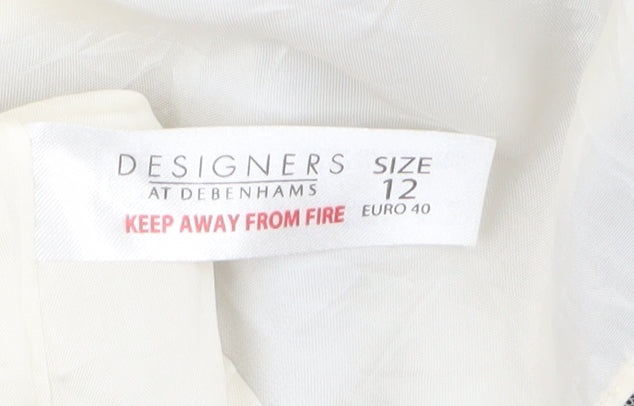 Debenhams Women’s Black White Strapless A-Line Dress Size 12