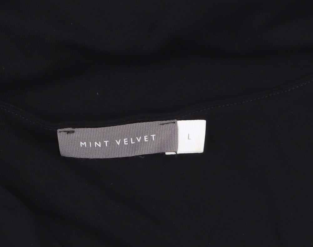 Mint Velvet Women's Black Wrap Sleeveless Blouse Size L