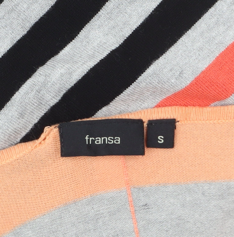 Fransa Women's Multicoloured Striped V-Neck Cardigan Size S