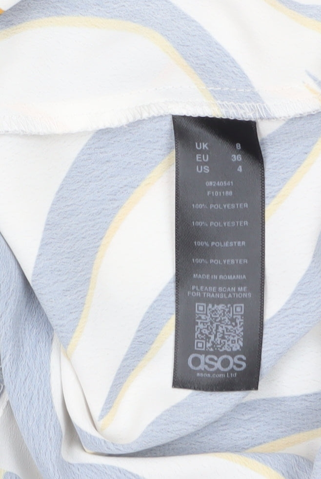 ASOS Women’s Multicoloured Animal Print Wrap Blouse UK 8