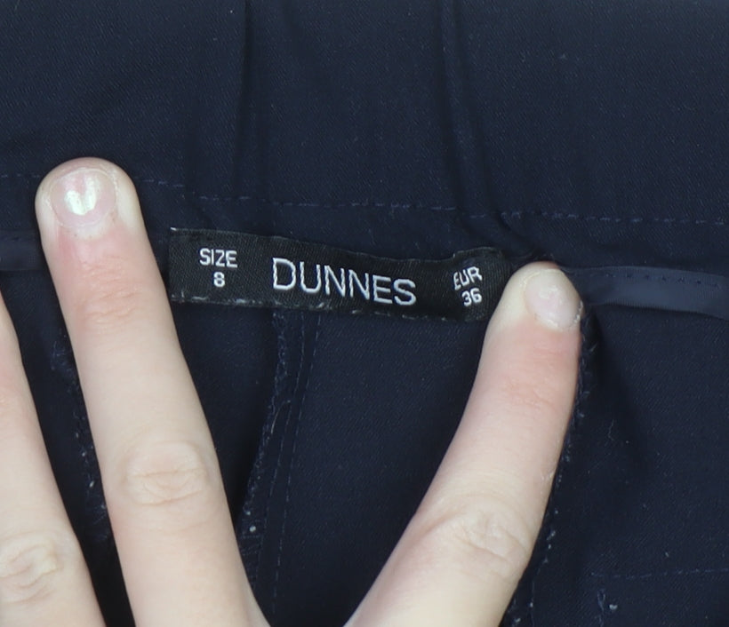 Dunnes Women’s Navy Slim Fit Work Trousers Size 8 Stretch
