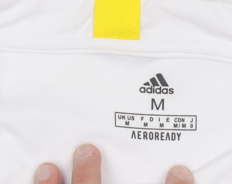 Adidas Men’s White M Football Jersey Short Sleeve Athletic Top