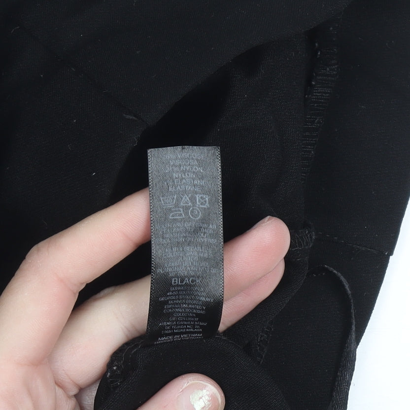 Dunnes Women's Black Slim Fit Stretch Trousers Size M