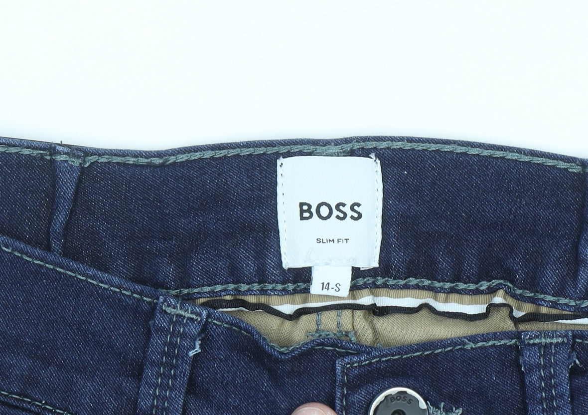 BOSS Women Dark Blue Slim Fit Jeans Size 14-S Classic Denim