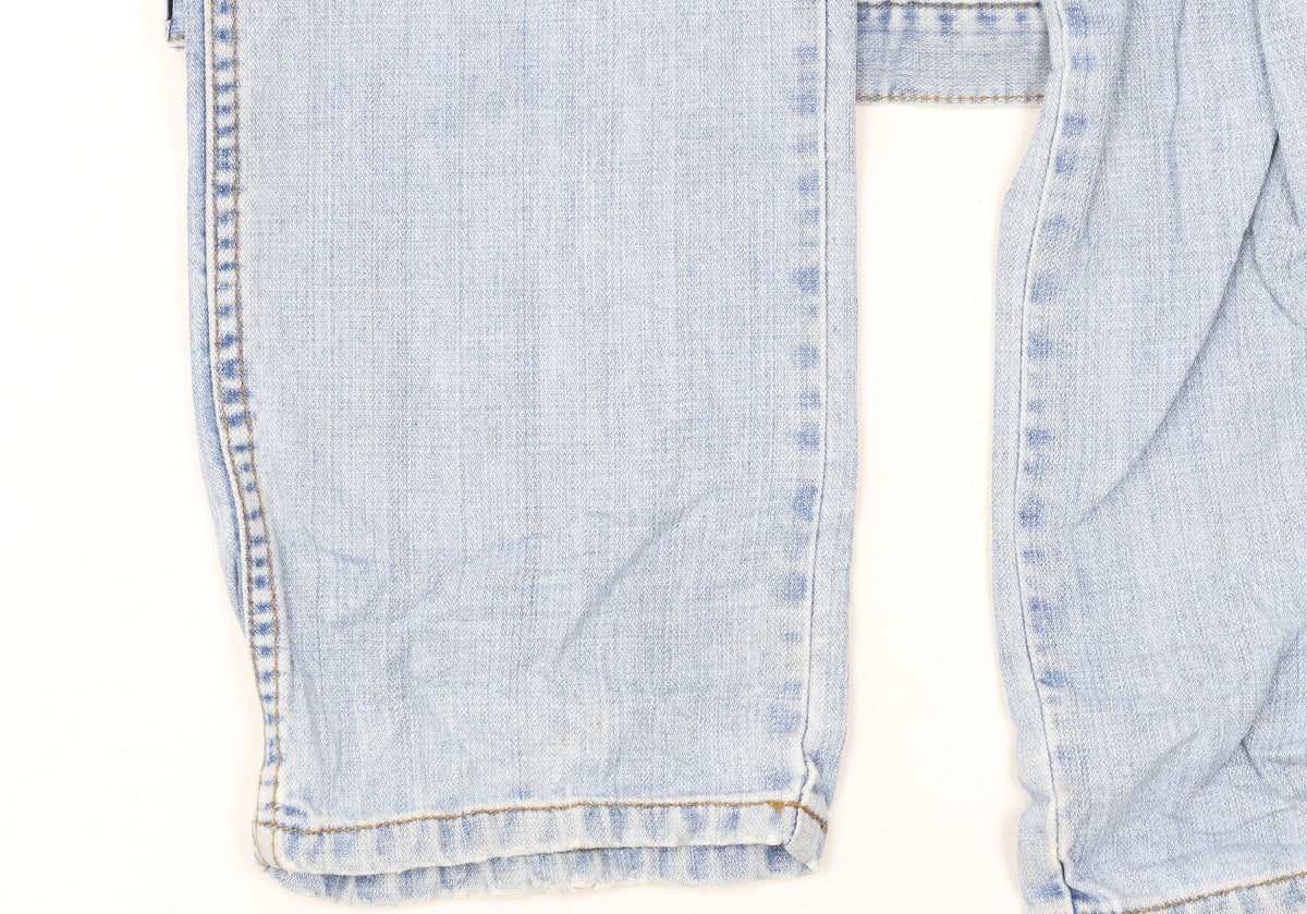 Wrangler Men’s Blue 34x32 Regular Fit Light Wash Straight Jeans