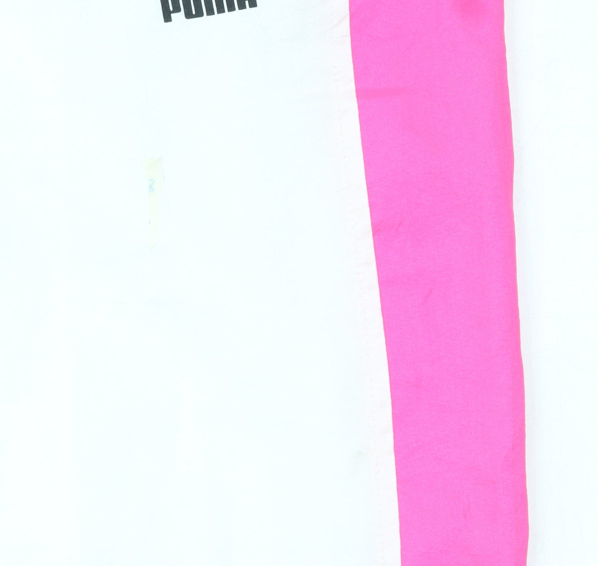 Puma Womens White Pink Colourblock Jogger Trousers Size S