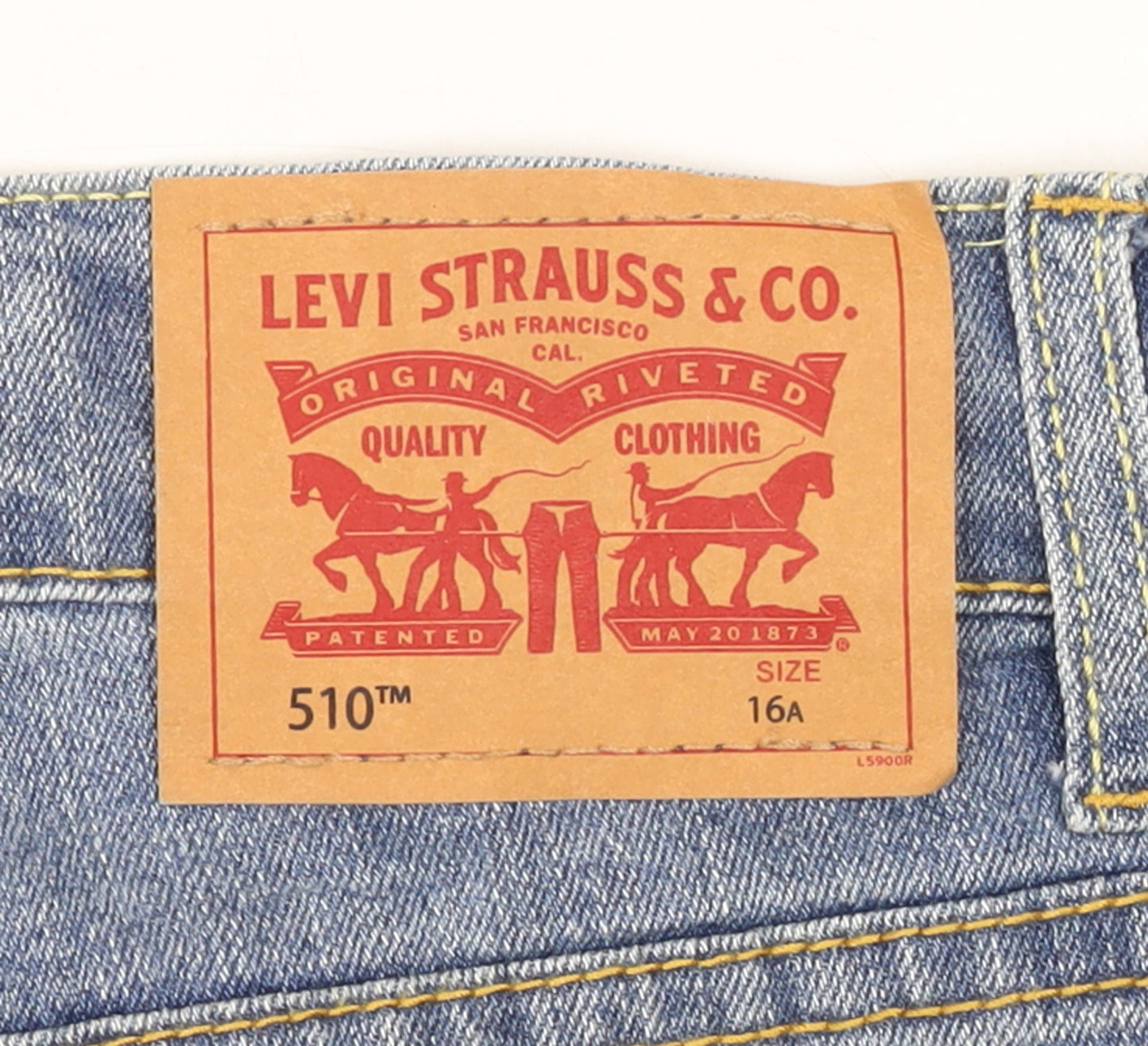 Levi's Boys Blue 510 Skinny Jeans Size 16 Years Light Wash Slim Fit