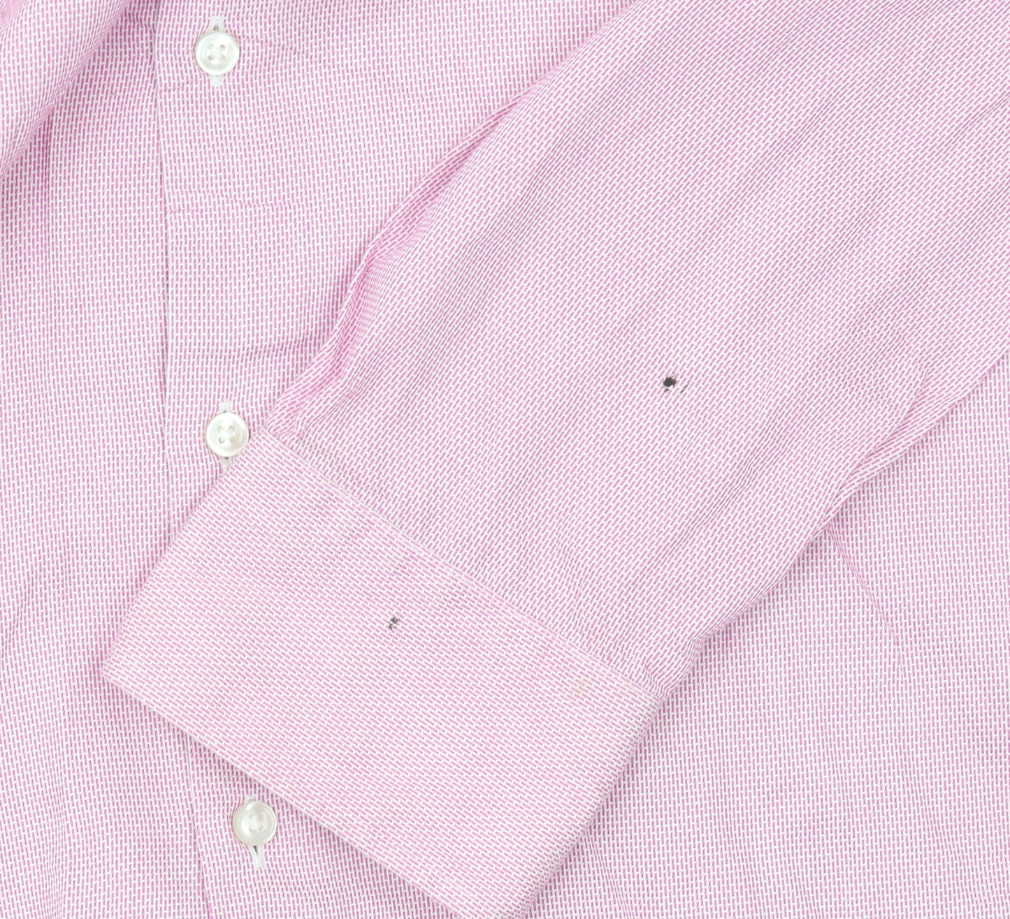 Hugo Boss Men's Pink Regular Fit Long Sleeve Button-Up Shirt Size 17.5
