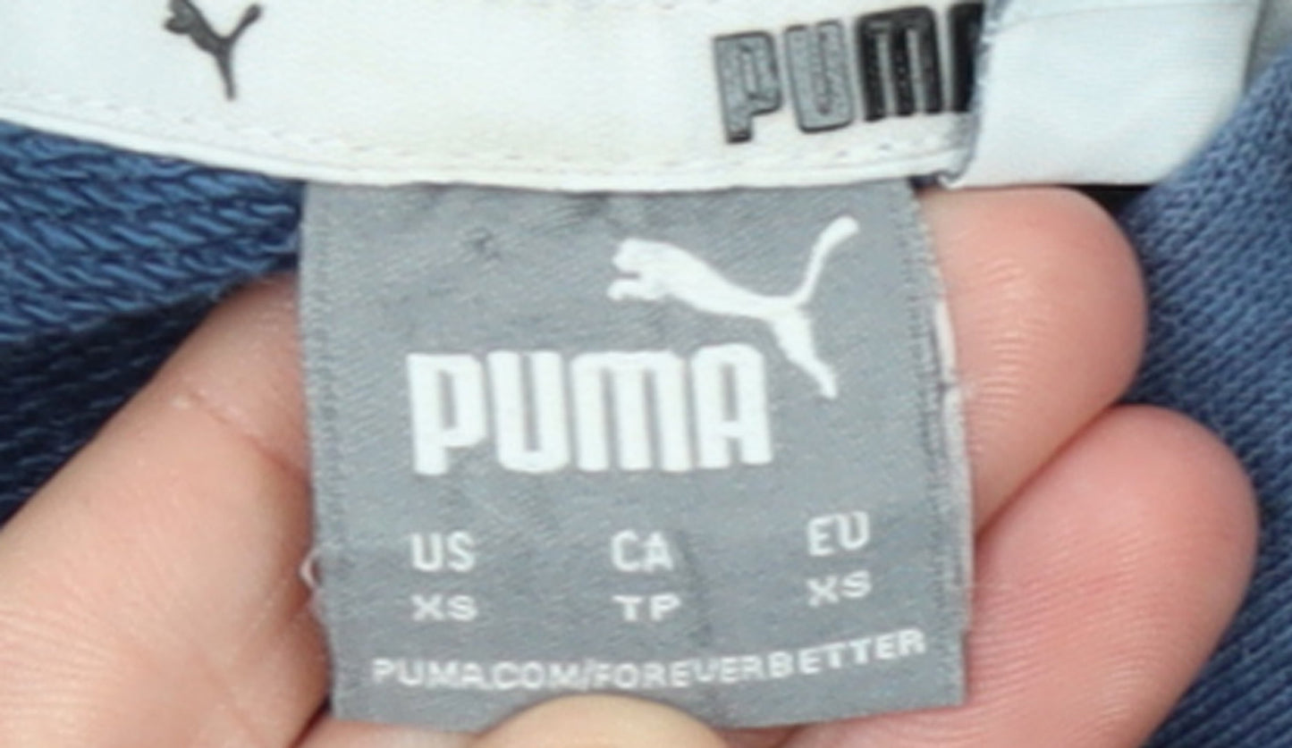 Puma Men Blue XS Pullover Hoodie Sports Fleece Sweatshirt