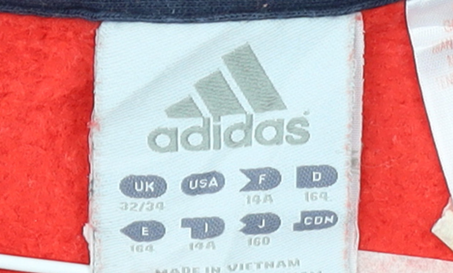 Adidas Boys Red Pullover Sweatshirt 14 Years Logo Athletic Fleece Top