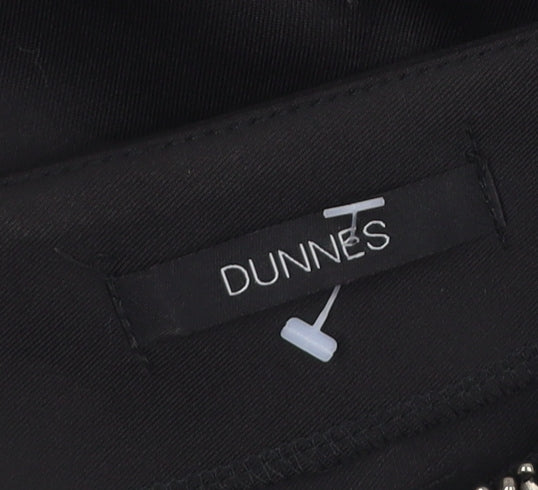 Dunnes Womens Black Size 14 Sheath Beaded Neck Party Dress