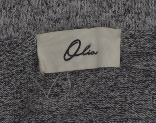 Olian Women’s Grey Wrap Knit Jumper Medium Slim Fit