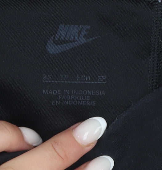 Nike Women's Black XS Ankle Leggings Cotton Blend Stretch Sportswear