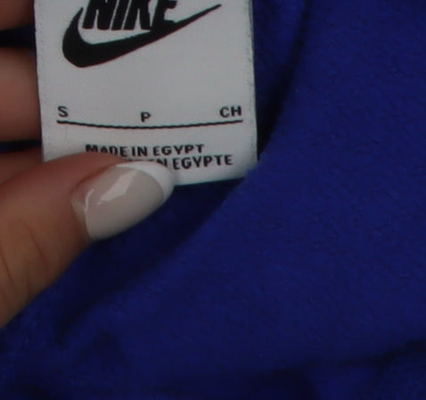 Nike Men Blue Small Jogger Sweatpants Cotton Blend Drawstring