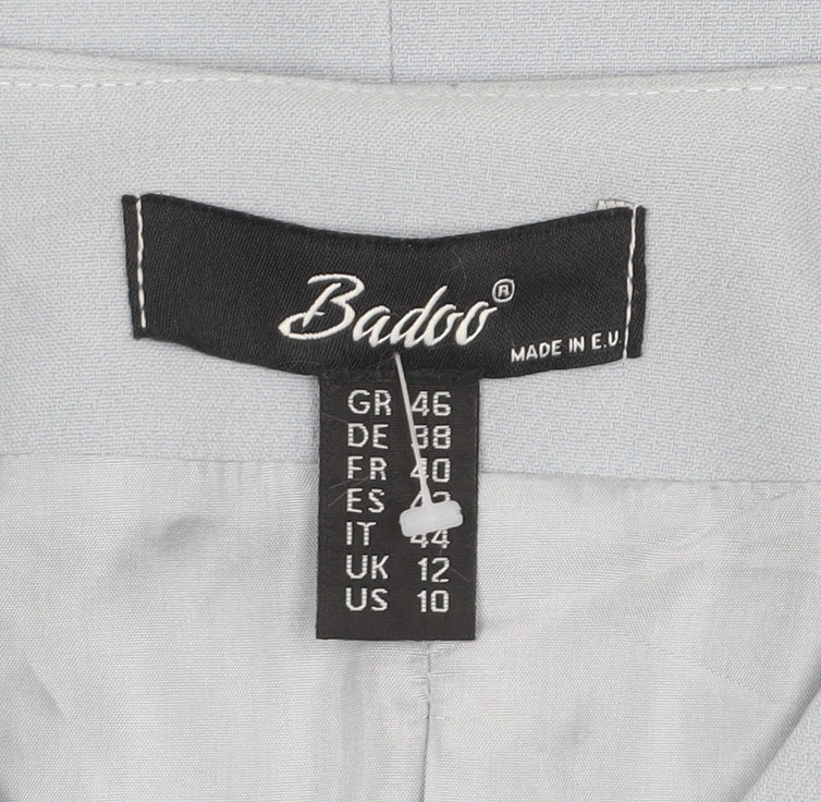 Badoo Women's Blue Size 12 Tailored Bow Detail Blazer Jacket