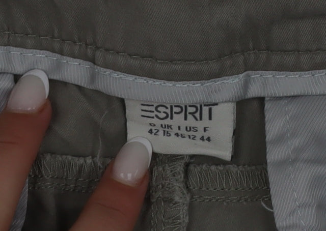 Esprit Men's Beige Chino Trousers L Regular Fit Straight Leg
