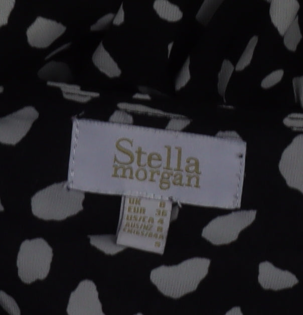 Stella Morgan Women’s Black Animal Print Hi-Low A-Line Dress Size 8