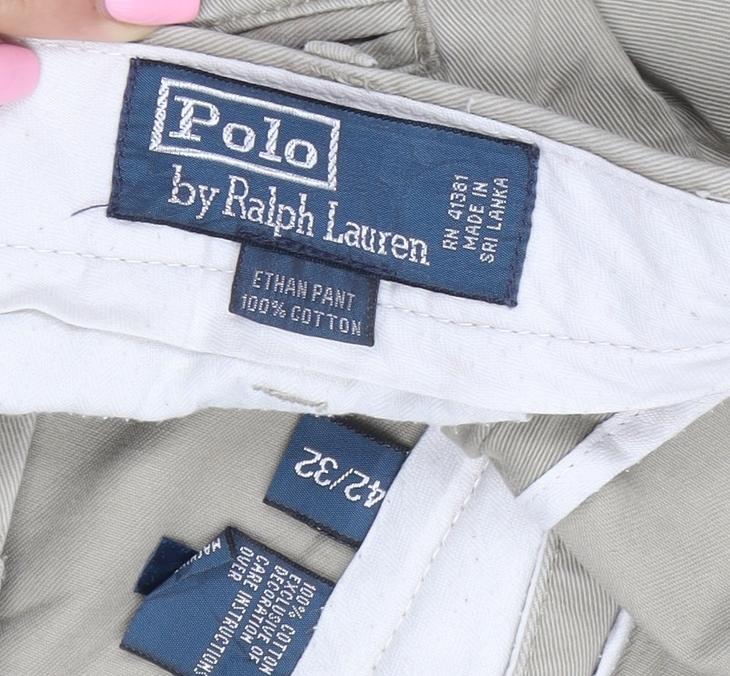 Polo Ralph Lauren Men's Beige Chino Trousers 42x32 Regular Fit