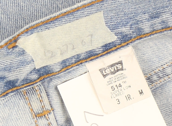 Levi's 514 Womens Light Blue Flared Jeans Size 4 Low Rise Denim