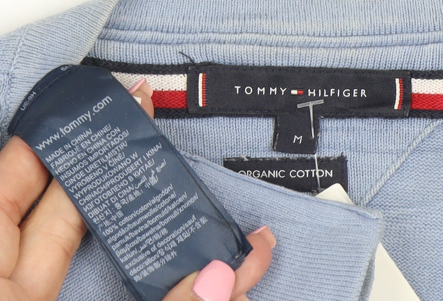 Tommy Hilfiger Men's Blue Organic Cotton Crew Neck Sweatshirt M