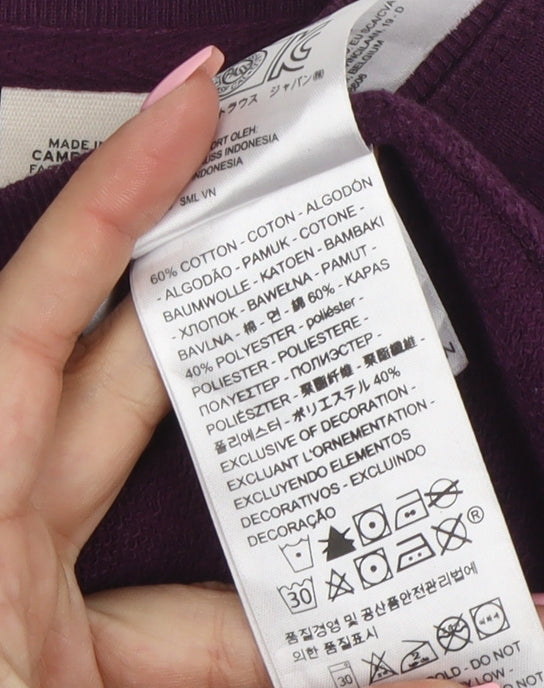 Levi's Womens Purple XS Pullover Graphic Logo Sweatshirt