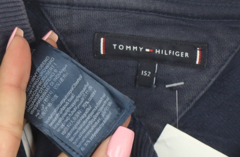 Tommy Hilfiger Boys Blue Crew Neck Pullover Sweatshirt Size 152