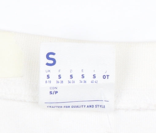 Reebok Classic Mens White Small Crew Neck Graphic Sweatshirt