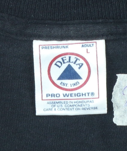 Delta Pro Weight Men's Black Geneva Millennium Tour T-Shirt L 1999 Vintage
