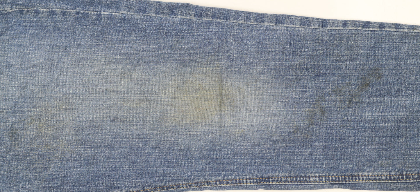 Levi Strauss Men's Blue Straight Denim Jeans W34 L30 Athletic Fit
