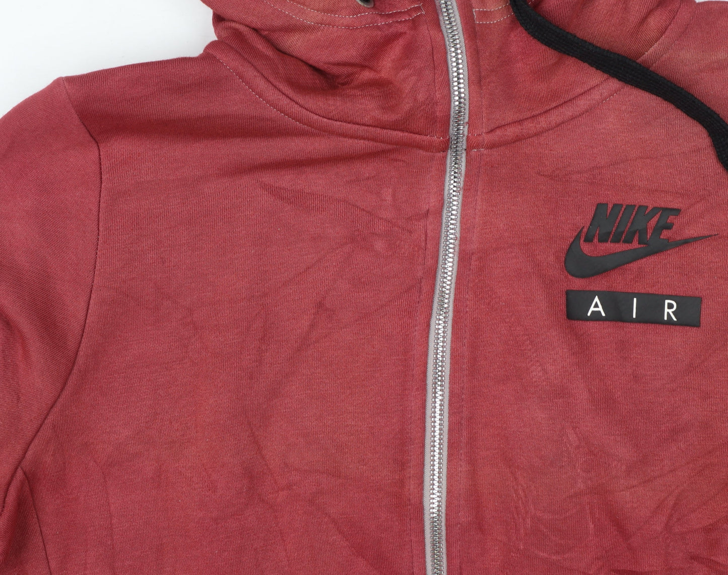 Nike Air Mens Red Full Zip Hoodie Size S Regular Fit