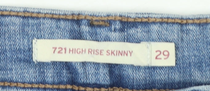 Levi's 721 High Rise Skinny Women's Blue Denim Jeans Size 29