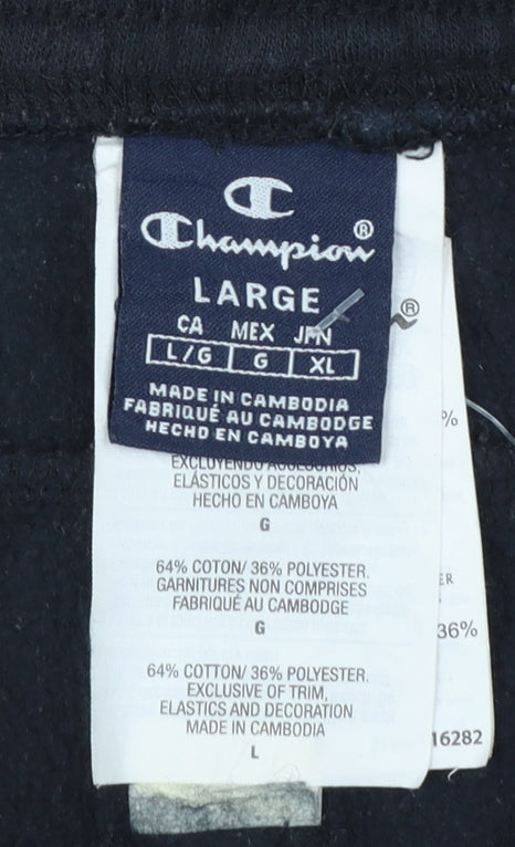 Champion Men's Black Jogger Sweatpants L Regular Fit Casual