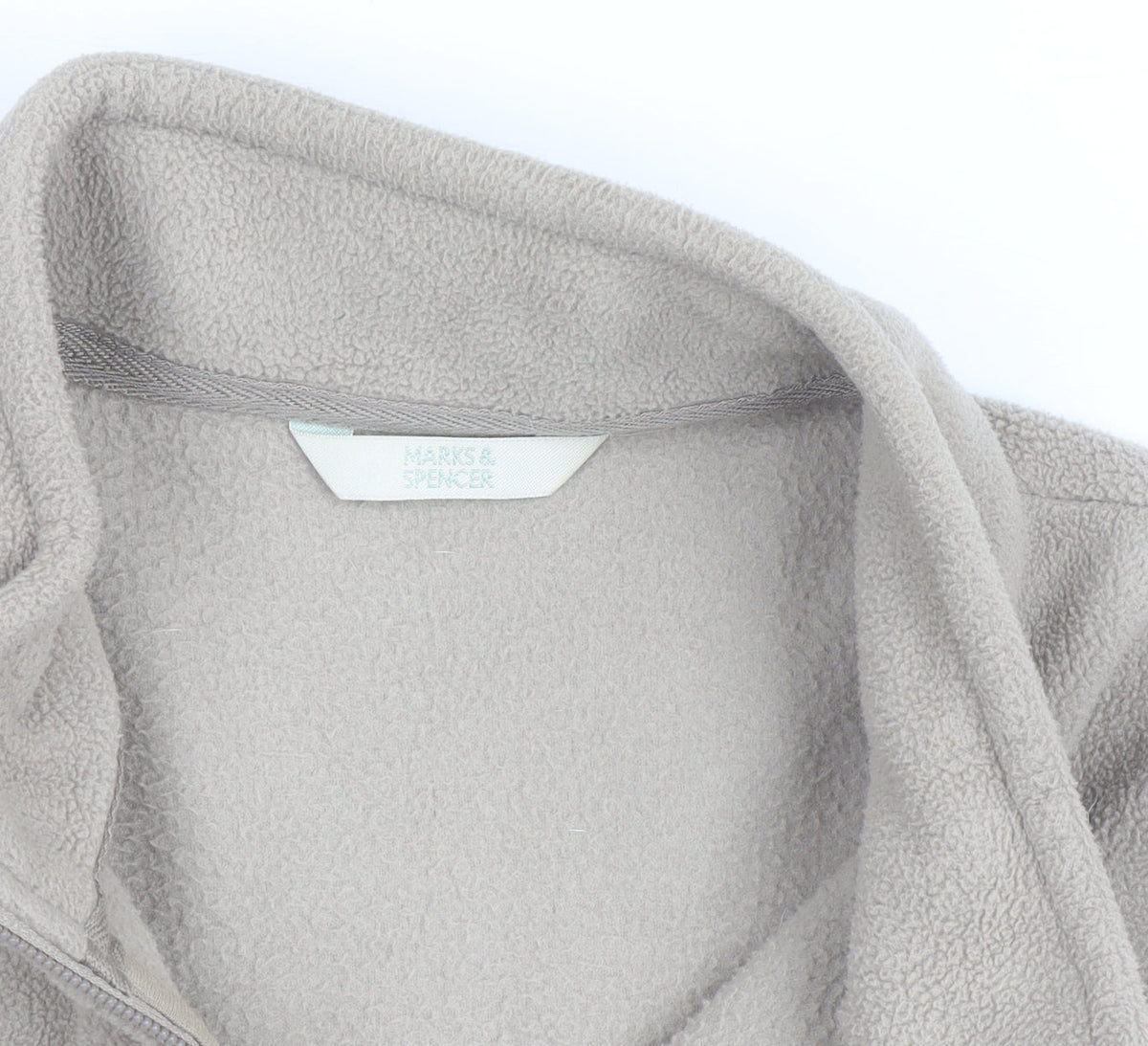 Marks & Spencer Men's Beige Fleece Full Zip Vest Size L