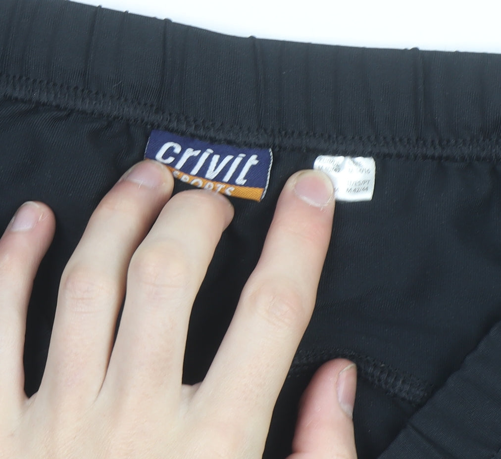 Crivit Women's Black Capri Activewear Trousers Size 14 Quick Dry