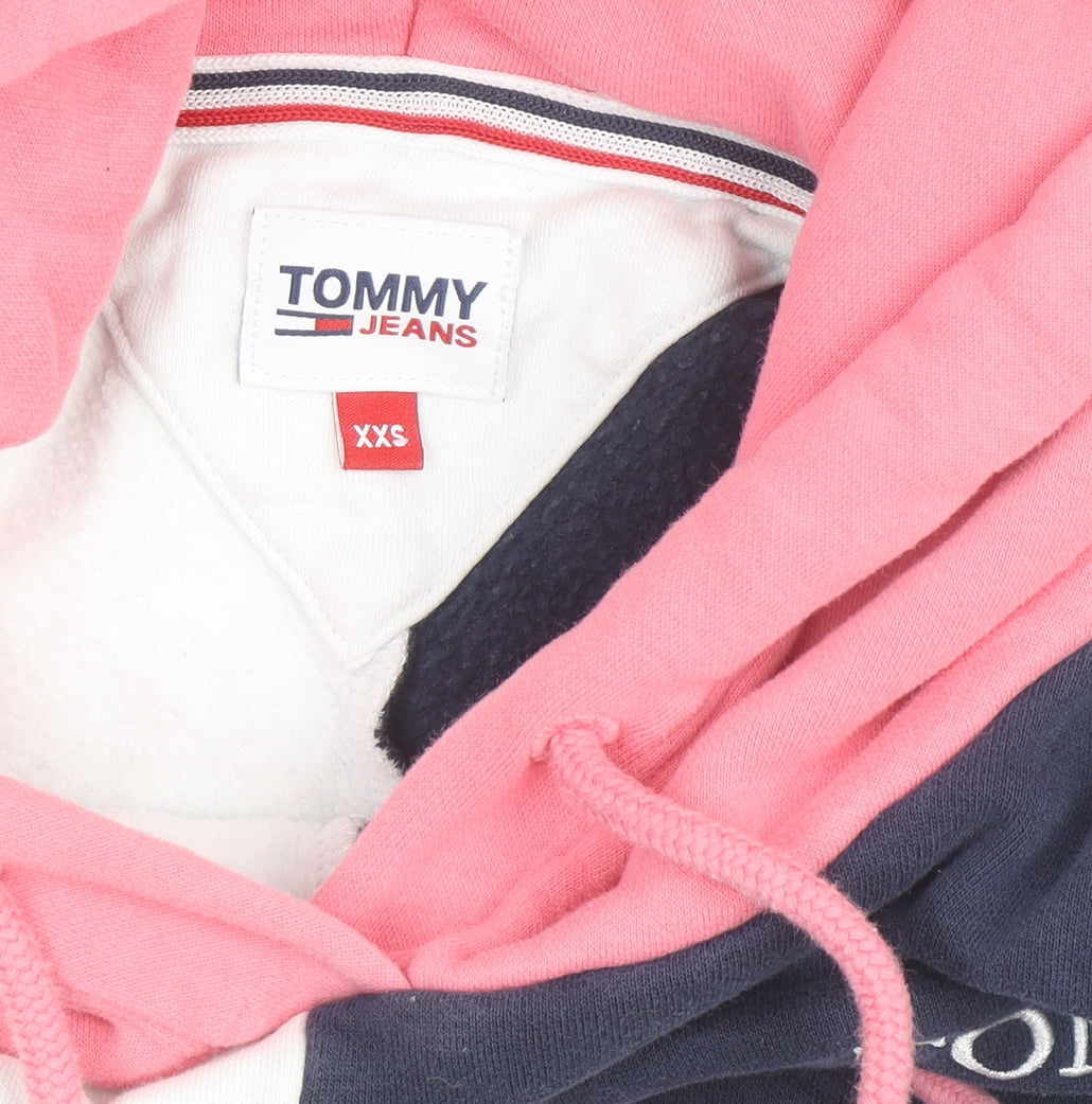 Tommy Jeans Girls Multicoloured 2XS Pullover Colourblock Hoodie