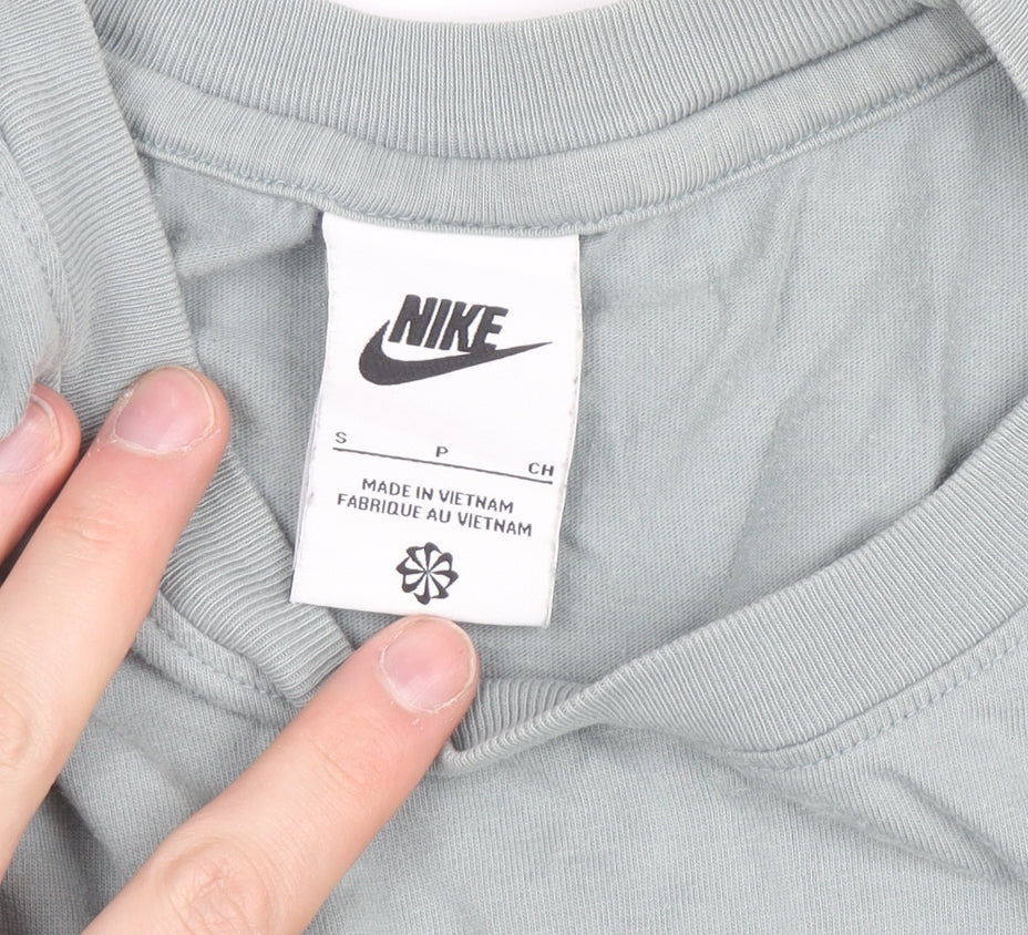 Nike Men's Grey Sports Graphic Print Cotton T-Shirt Size S