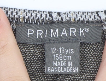 Primark Teens Grey Check Pinafore Dress 12-14 Adjustable Straps