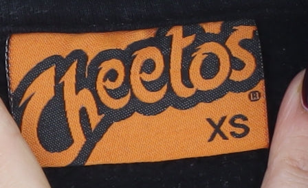 Cheetos Men’s Black XS Pullover Hoodie Graphic Print Fleece
