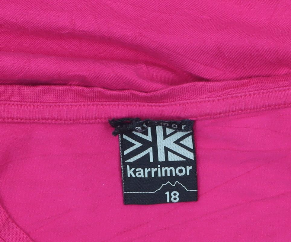 Karrimor Womens Pink Short Sleeve Crew Neck T-Shirt Size 18
