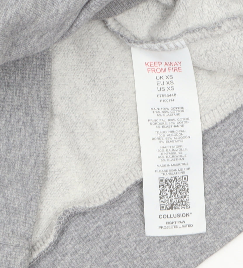 Collusion Men’s Grey 'Somedays' Graphic Pullover Sweatshirt XS